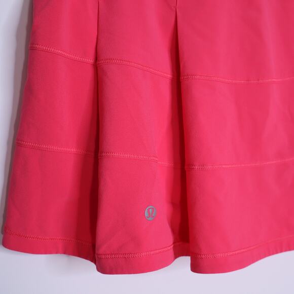 LULULEMON Pace Rival Mid-Rise Skirt Lip Gloss Long Tennis Active Women's 10 - Picture 6 of 8
